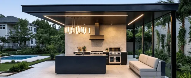 outdoor kitchen in louisiana